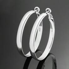 1 pieza Pendientes geométricos circulares de plata de ley 925 minimalistas y de estilo retro, adecuados para vacaciones, fiestas y eventos de mujeres