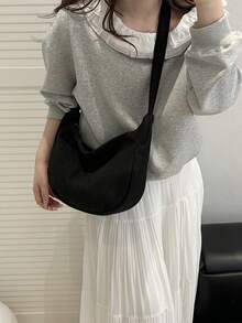 女士灯芯绒2025新款单肩包韩版时尚简约风格糖果色斜挎包