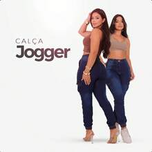 Women's High Waisted Cargo Jogger Pants Premium Twill Side Pocket, Women's High Waisted Cargo Jogger Jeans With Lycra, Women's High Waisted Butt Lifting Cargo Jeans - 藍色 - 查看 1