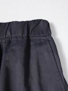 1pc Tween Boys Comfortable Casual Loose Straight Leg Multi-Pocket Pants, Spring/Summer/Autumn - Grey - View 8