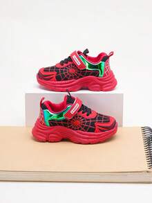 1 双儿童蜘蛛带防滑运动鞋，软底户外可爱百搭跑鞋，适合所有季节