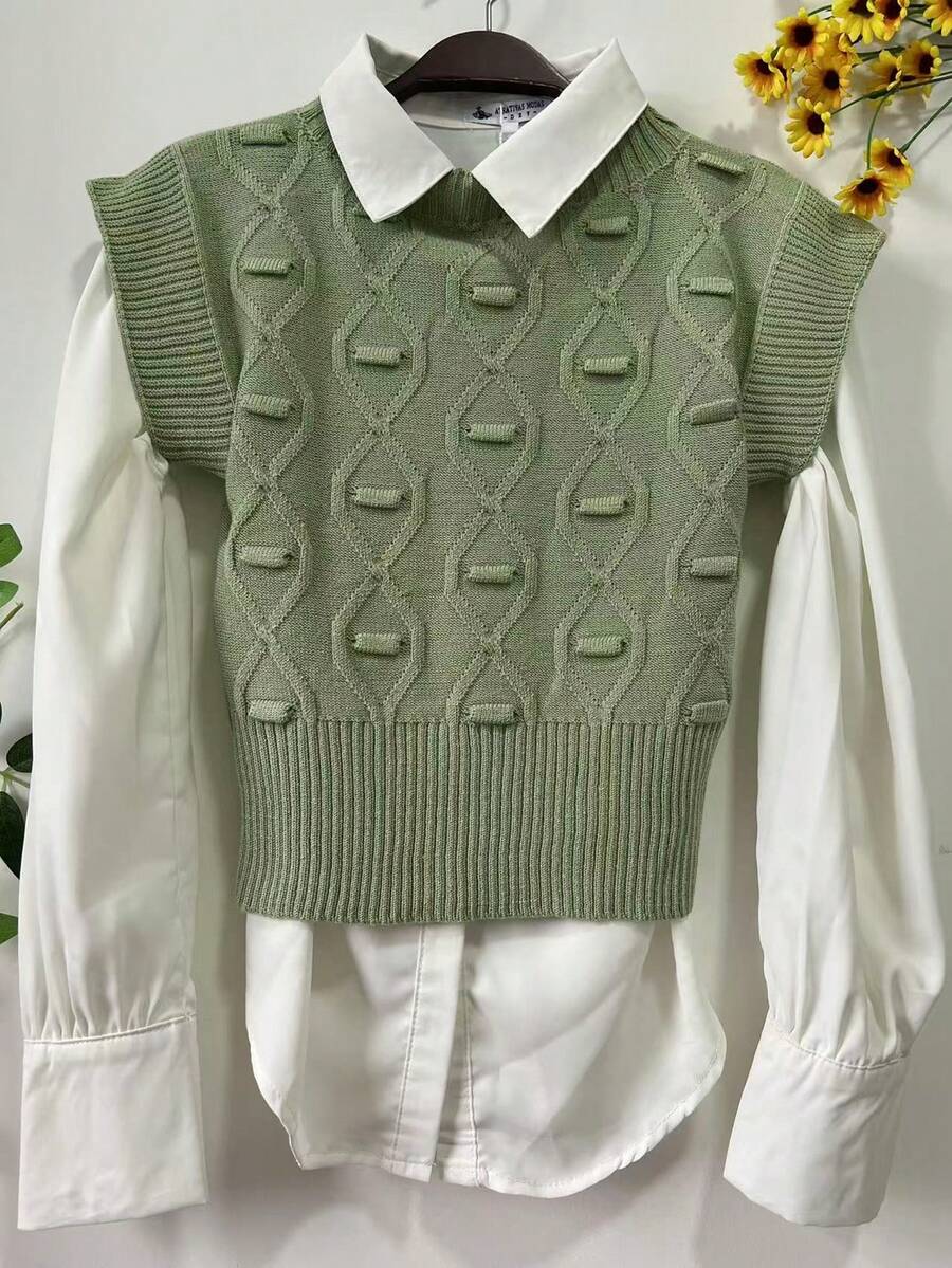 Modal Blouse - Olive Green - View 1