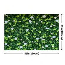 1 Pc Oversized Spring Floral & Green Leaves White Flower Wall Decor, Fiber, No Electricity Required, Comes With Holes, Best Suited For Parties, Gifts, Photos, Videos, And Home Wall Decoration