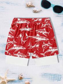 Men's Double Layer Summer Vacation Casual Beach Sports Pants - Multicolor - View 4