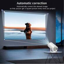 Smart Mini Projector, 1280*720P Native Support 4K Android 11, Equipped With Bluetooth 5.0 And Dual-Band WiFi 6, 300 ANSI Allwinner H713 Chip, Portable Outdoor Home Theater, Includes Screen And Remote Control, Suitable For Movie Night, Home And Office Use - EU C Type Plug(220-240V) - View 7