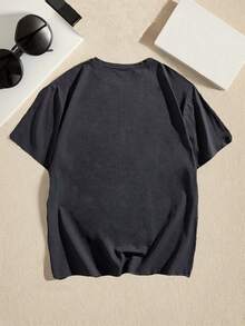 Camiseta gráfica de talla grande para hombres "Más probable que siene en Navidad" - Camiseta de poliéster de manga corta casual y cómoda con diseño festivo, ideal para el verano y las fiestas para hombres grandes y altos, ropa festiva|Camisa de Estilo Casual|Textura de Punto, Camisetas de Talla Grande, TALLA GRANDE - Negro - Ver 10
