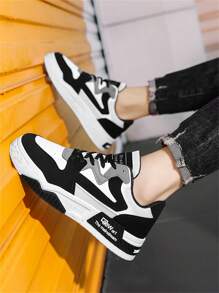 New Men's Fashion Personalized Skate Shoes, Thick Sole Anti-Slip Casual Sneakers For Teenagers, Students, Outdoor, Versatile Shoes