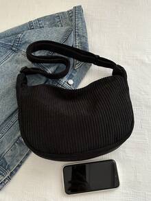 女士灯芯绒2025新款单肩包韩版时尚简约风格糖果色斜挎包