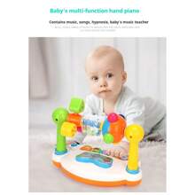 1pc 2025 New Electronic Piano Music Toy, Infant Soothing Toy, Children's Sound Enlightening Toy, Voice Activated Toy, Birthday/Christmas/Halloween Gift (Battery-Free Toy)