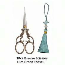 Bộ 3 kéo thép không gỉ Giáng sinh cổ điển, dụng cụ may vá thủ công Giáng sinh, kéo thêu, gói quà DIY, kéo tua rua trang trí có tay áo bảo vệ - Nhiều màu - Xem 6