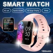 1 Stück unisex Silikon Armband Smartwatch mit hochauflösender Anzeige, Handyanrufe, Soziale Benachrichtigungen, Mehrere Sport-Modi, kompatibel mit iOS & Android, geeignet für den täglichen Gebrauch