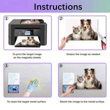 KRYON 4 X 6 Inch 10 PCS Matte Printable Magnetic Sheets Non Adhesive 16 Mils Thickness Magnet Photo Paper For Inkjet Printers