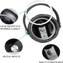 Tapa de paja FLORAPELL para botellas de agua de boca ancha, tapas superiores con pajita compatibles con 32 y 40 onzas, tapa de repuesto para boca ancha con accesorios, tapa abatible con asa flexible - Piña - Ver 5