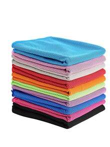 4/6/10pcs 40"X12" (100x30cm) Ice Towel, Soft Quick Drying Towel, Sports Cooling Towel, Rose & Light Blue & Light Gray & Green Anti-Odor Microfiber Material, Neck And Face Chill Ice Towel, Fitness Sweat Absorbent Towel, Beach Absorbent Towel, Summer Cooling Towel, Cool Sweat Rags For Gym Yoga Pilates And Outdoor Running Riding Golf Camping