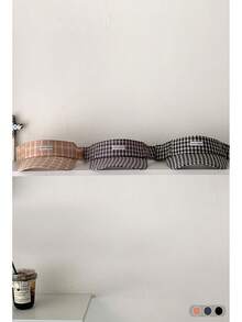 街头 1 件装女士夏季海滩太阳帽，甜美可爱蝴蝶结刺绣宽边帽，带开口遮阳，防晒情人节 - 彩色 - 查看 5