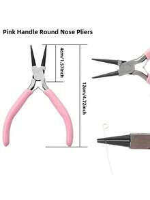 1psc/4pcs Jewelry Pliers Tool Kit Includes Needle Round Wire Cutter And Curved Nose Pliers For Jewelry Beading Repair Supplies Wire Wrapping Multifunctional Tools Home Essentials