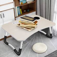 1pcs Laptop Bed Table Tray Rack With Cup Holder/Drawer For Bed/Sofa/Couch/Den/Reading/Writing On Low Living Room Floor, Large Portable Foldable Lap Table Bed Tray For Dining And Laptop (White)