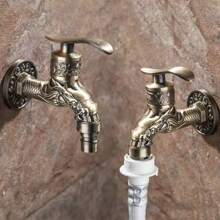 "Classic" Vintage European-Style Single Cold Wall-Mounted Faucet - Stainless Steel, Perfect For Kitchen Sink, Washing Machine, Outdoor Garden & Bathroom Accessories