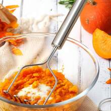 Stainless Steel Wavy Potato Masher, Kitchen Gadget For Mashing Potatoes - Multicolor - View 7