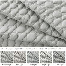 Dark Grey Quilt King Size Bedding Sets With Pillow Shams, Lightweight Soft Bedspread Coverlet, Quilted Blanket Thin Comforter Bed Cover, All Season Spring Summer, 3 Pieces, 104x90 Inches - 淺灰色 - 查看 5