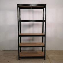 Garage Shelving 90cm Wide & 180cm High Heavy Duty 5 Tier Multipurpose Metal Racking Unit  / Warehouse Shelving Storage - Black - View 3