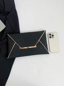 1 plic din piele PU cu model Wheatear, geantă de seară formală ușoară pentru femei