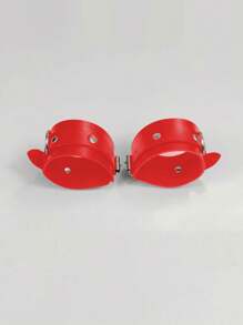 1/2pcs Fashionable Leather Bracelet With Square & Round Rivets, Non-Mainstream Punk Rock Style, Suitable For Daily Wear