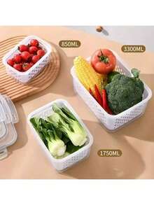 9 件套冰箱收纳盒 - 可堆叠，多功能厨房系统，适用于水果、蔬菜 | 3 个盖子、3 个篮子、3 个盒子（带沥水托盘）