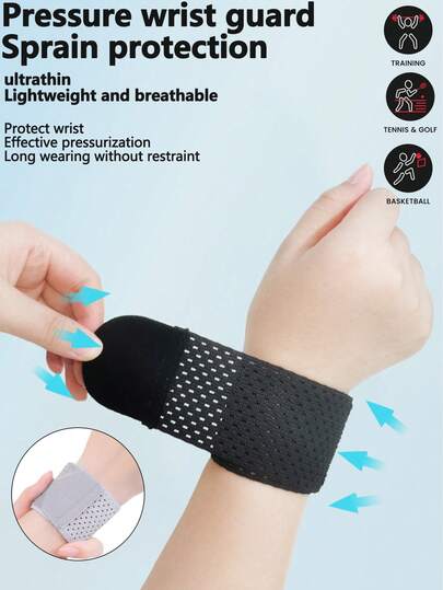 1pc, 2025 Summer New Outdoor Sports Fitness Protective Bracelet, Twist Protection, Wrist Sheath, Tendon Sheath, Pain Strain Injury, Fitness Basketball, Sports Joint, Lightweight And Breathable