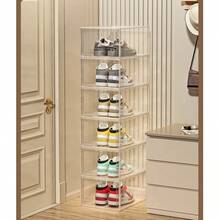 1pc High-Quality Magnetic Transparent Acrylic Shoe Box, Stackable Display Storage Box For Shoes, Handbags And Collectibles - Clear - View 11