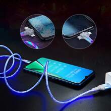 3-In-1 6A High Speed Charging Cable, Data Cable With USB To Micro USB + Type-C + Lightning Connectors, Compatible With IPhone/ Compatible With IPhone, Android, Camera, MP3 Universal Adapter, Charger