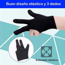 40 guantes individuales para limpieza y mantenimiento de mantel de spandex para mesa de billar. - Negro - Ver 5