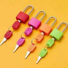 1pc,Padlock Small Padlock With Key For Luggage Lock, Backpack, Gym Locker Lock, Suitcase Lock, Classroom Matching Game And More
