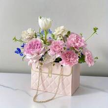 2/3pcs Creative Fresh Flower Packaging Hand Carrying Bag, Romantic Surprise Small Gift Flower Packaging Bag, Foldable Flower Gift Box, Brand Perfume Packaging Box