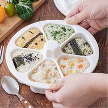 3件套三角形饭团模具，创意设计，方便实用，造型可爱，成型快速，适合制作婴儿饭团、寿司卷和DIY饭团甜点，饭团模具套装，是家庭烹饪爱好者的完美礼物。 - 彩色 - 查看 6