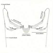 1 件/2 件赛博朋克风格机械流体未来主义金属面罩，时尚万圣节伪装半脸装饰男女通用面部首饰，性感男女通用面罩，精选派对节日礼物 - 銀色 - 查看 7