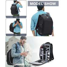 New Waterproof Camera Bag, DSLR Camera Bag, Mirrorless Camera Bag, Dual Shoulder Camera Backpack For Photography - Multicolor - View 9