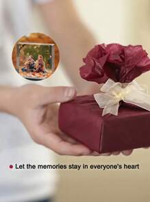 1pc Customized Transparent Acrylic Photo Display, 3D Office Desktop Souvenir, 3D Acrylic Photo Frame, Perfect Home And Office Decor, Ideal For Thanksgiving Gift Or Party Accessory, Personalized Photo Display For Office Decor