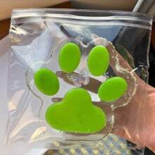 1 pieza Juguete con forma de pata de gato de silicona, con textura de uva, de rebote lento, que alivia el estrés para niños/adultos, perfecto como regalo para niños/adultos en festividades como Navidad, Halloween, disponible en verde, morado, naranja, azul, rosa