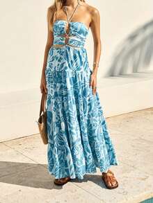 Women Long Dresses - 藍色 - 查看 5