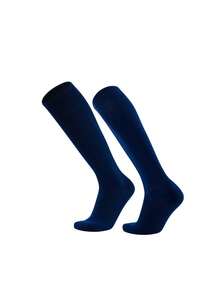 1 双儿童厚毛圈布底运动袜，男童过膝足球袜，舒适柔软长筒袜，适合 8-12 岁男孩和女孩