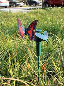 1/2/3/4pcs Solar Flying Butterfly Moving Fluttering Butterfly Decoration Decorative Waterproof Garden Post Centerpiece Suitable For Outdoor Decoration Of Home Yard Path Garden Landscape