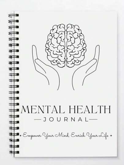 120-Page Mental Health Diary Notebook - For Anxiety Relief, Self-Care Tracking, And Relaxation Exercises Mother's Day Graduation,School Supplies,Back To School
