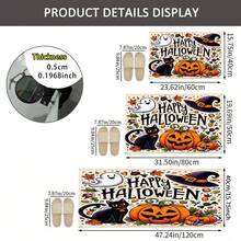 1pc Halloween Rug, Faux Sheepskin Backed With TPR, Soft, Durable And Machine Washable Floor Covering For Entrances, Doorways, Indoor, Suitable For Living Room, Bathroom, Bedroom, Gaming Room, Laundry, Dorm Decor, Stain Resistant - Multicolor - View 7