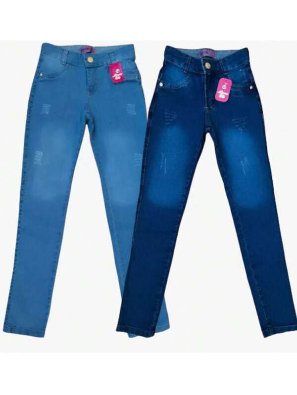 Kit 2 calça Feminina Jeans  Infantil Juvenil Lancamento