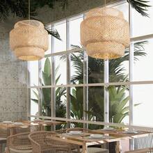1 件 11.8 英寸复古风格三层竹罩吸顶灯，北欧简约个性化，适用于茶馆、餐厅、农舍、酒吧、书房、卧室照明，复古编织灯罩，不含灯泡