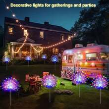 1/4 Stücke Solar Garten Feuerwerk Weihnachtsbeleuchtung, 320/240/60 LED Solar Feuerwerk Lichter, funkensprühende Sternenkugel Solar Außenbeleuchtung, Vorhof, Veranda, Hinterhof Dekoration Geschenke, Rasenlicht, erleuchte deinen Garten