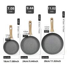 Non Stick Ceramic Cookware Set, Healthy Pot And Flat Bottomed Pot Set, Kitchen Cooking Set, With A Cool Handle To Keep It Cool, Ceramic Non Stick Stew Pot With Lid, White Granite Coating, Free Of PFOS/PFAS