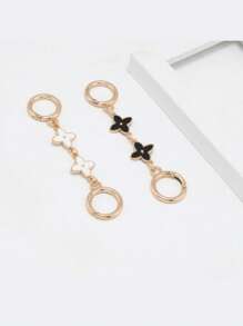 1pc Bag Chain Lengthening Extension Chain Four-Leaf Camellia Adjustable Chain Buckle Tail Chain Goth