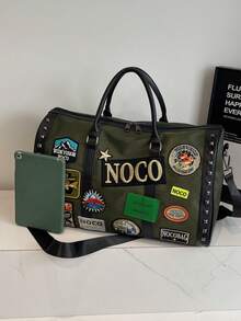 Y2K Style Embroidery Large Capacity Duffel Bag Wallet, Multifunctional Portable Gym Bag, Wet And Dry Separation Travel Bag, Lightweight Training Bag, Fashionable Luggage Bag, Suitable For Students, Cruise Essentials, School, Hospital, Airport, Gym, Travel Vacation, Weekend Overnight, Hiking, Outing, Sports Training, Outdoor Sports, Holiday Gifts, Birthday Gifts Bag For School School Accessories School Stuff